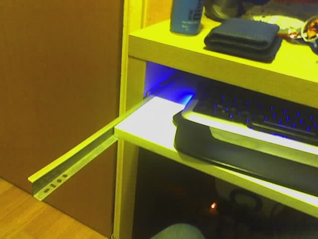 Nothx Oh how sweet, a long piece of metal sticking out of the front of my desk!